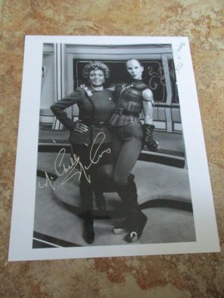 Nichelle Nichols & Spice Williams Authentic Signatures B&w 8x10 Star Trek