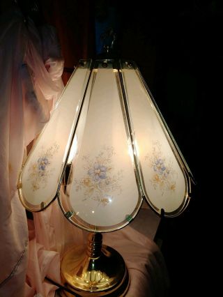 Vintage Glass Shade Table Lamp