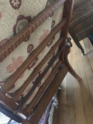 2 Antique Oak Recliner Morris Chair,  MatchingUpholstery, 2