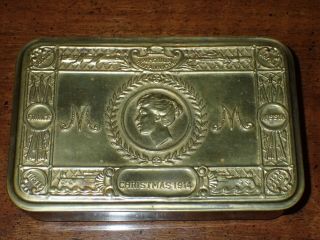 Wwi British 1914 Princess Mary Christmas Tin Box - Scarce Vg,