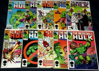 Incredible Hulk 314 - 323 Nm John Byrne Art 10 Issues Marvel 1986 Avengers App