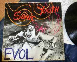 Sonic Youth - Evol Orig.  Vinyl Lp (1986,  Blast First),  Vg With Inner