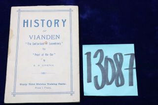 Wwi History Of The 33rd Division Booklet