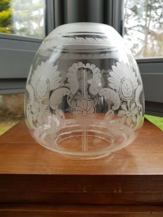 Victorian Antique Glass Oil Lamp Shade Beehive Ball Globe 4 Inches Fit
