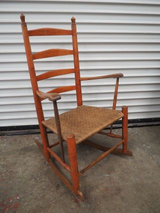 Antique Shaker Rocker - Ladder Back Rocking Chair