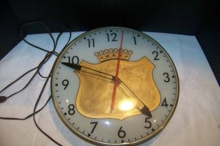 Vintage Pam Clock Company Advertising Clock 1957