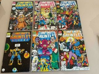 Marvel The Infinity Gauntlet (1991) Issues 1,  2,  3,  4,  5,  6