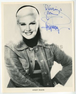 Ginger Rogers - American Actress,  Dancer,  And Singer - Signed 8x10 Photograph