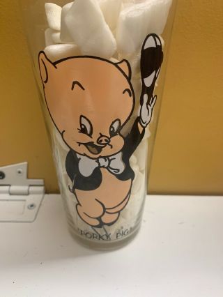 Porky Pig Pepsi Glass Vintage 1973 Warner Bros Collector Series Drinking Glass