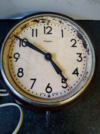 Vintage Genalex Bakelite Electric Wall Clock Made In England