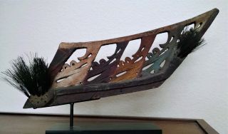 Old Guinea Canoe Prow Element,  Geelvink Bay,  Indonesia Ex Museum Loka Budaya
