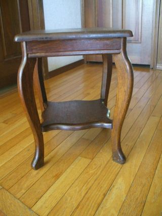Antique Quarter Sawn Oak Salesman Sample Parlor Table 2 Tier Side Table