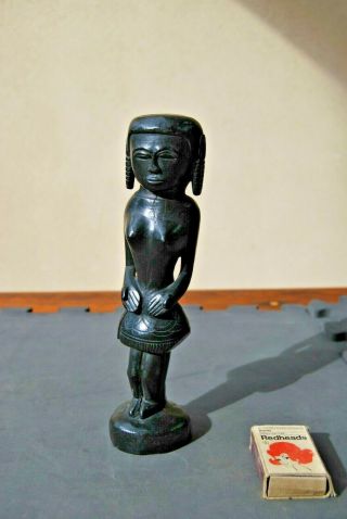 Guinea Ebony Ancestor Figure Massim Culture Trobriand Islands Old