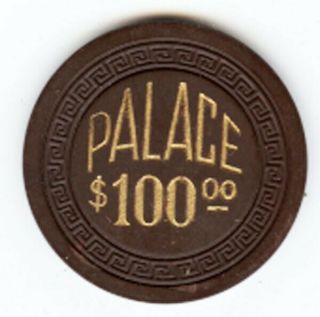 Palace Club Reno $100.  00 Small Key Chip