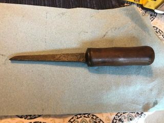 Antique Wm Greaves & Son Cast Steel Hd Mortise " Pig Sticker " Chisel Vintage Tool