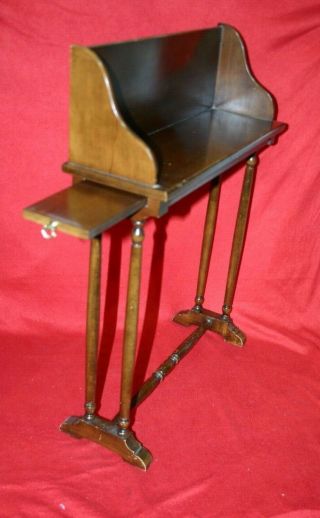 Brandt Mahogany Book Stand Table With 2 Side Pull Outs