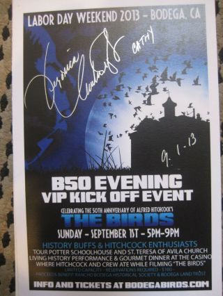 Veronica Cartwright - The Birds Hand Signed 50th Anniversary 2013 Flyer