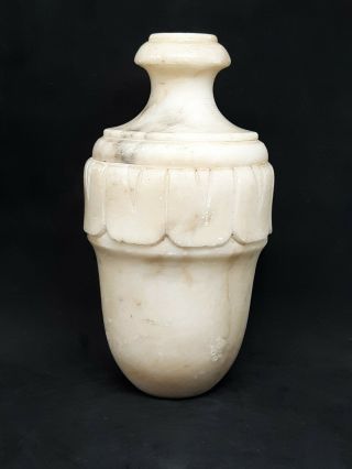 Alabaster Tan Brown Stone Table Lamp Column Part