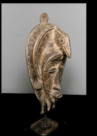 Old Tribal Large Rare Senufo Bronze Mask - Burkina Faso BN 11 2