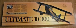 Vtg Carl Goldberg Models Rc Model Biplane Airplane Ultimate 10 - 300 Kit Parts