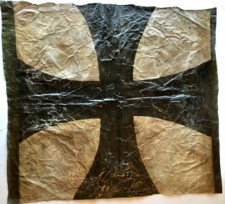 Wwi Imperial German Aircraft Section Fabric Iron Cross