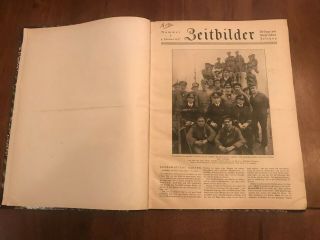 Rare 1917 World War 1 German Newspaper Bound Set Beitbilder January - December