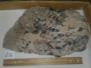 Huge Fluorite Plate With Druzy Quartz And Calcite Galena King,  Mexico,  Q36