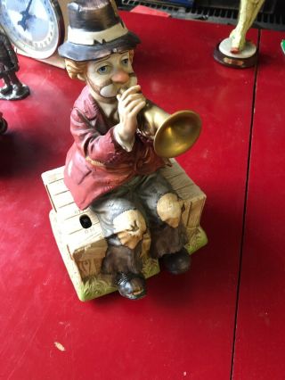 Melody In Motion Willie The Trumpeter Music Box Waco Clown