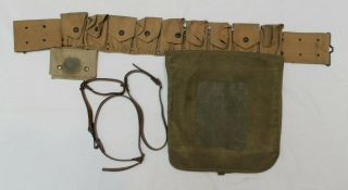M1903 Web Gear Mills Eagle Snap Belt First Aid Haversack Blanket Roll Straps Wwi