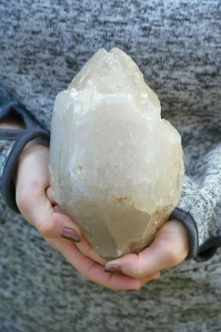 Huge 1815 Grams Quartz Single Crystal Terminated Mineral Poland Natural Dga857