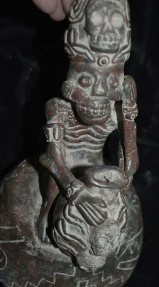 Orig $399.  Pre Columbian Mayan/olmec Burial Urn Top 12 " Prov