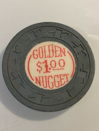 Golden Nugget $1 Casino Chip Las Vegas Nevada 3.  99