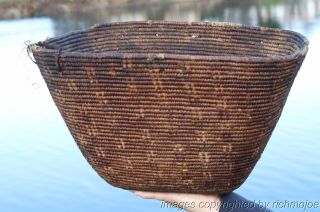 Very Fine Large Early Northwest Coast Salish Indian Burden Basket C1880