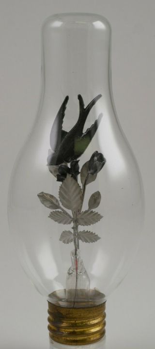 Vintage Aerolux Bird Swallow Dove & Flowers Light Bulb 2