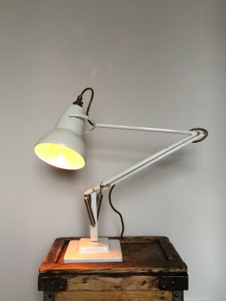 1960 ' s Vintage Retro Industrial Herbert Terry Anglepoise 1227 Desk Lamp In White 3