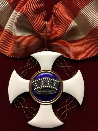 Italy Kingdom Badge Medal Cross Order Of The Crown Commander