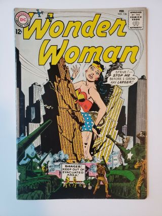 Wonder Woman 136 Silver Age Dc Comic Book Giantess