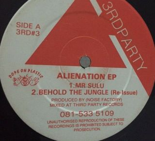 Noise Factory - Alienation - 3rd Party - Breakage 3 - Rare Vinyl - Hardcore - 1992 - Jungle