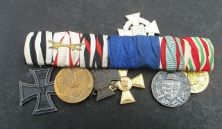 Wwi - Ii Veterans Medal Bar