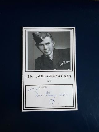 Wwii Raf Rcaf 617 Dambuster Squadron Bomber Command Pilot Don Cheney Dfc Signed