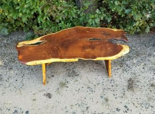 Live Edge Mulberry Wood Slab Unique Bench / Table Signed Kiusalas 99 