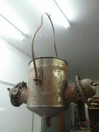 The Angle Lamp Co.  N.  Y.  - Double Burner Hanging Kerosene Oil Lamp,  No Top