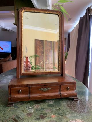 Antique Mahogany Georgian Dressing Mirror Circa 1780 In