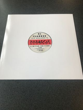 Dj Clarkee - E.  P Volume Ii 12 " Vinyl 1992 Rare Limited Edition Paradox Records
