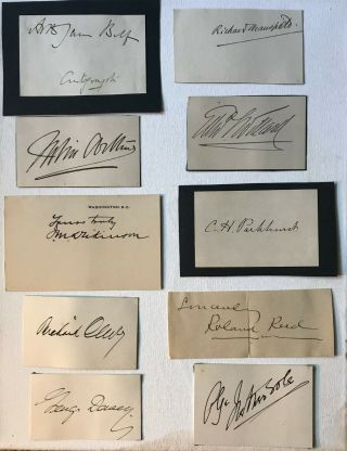 10 Authentic Rare 19th C Autographs Famous People From Victorian Antique Album