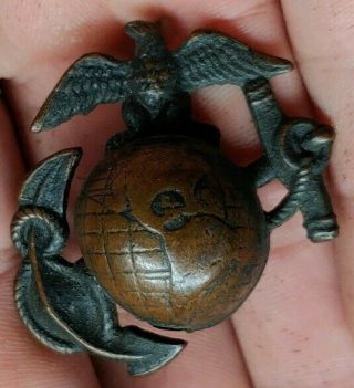 Ww1 - Usmc - Ega - Insignia - Marine Corps - Pin - Hat - Collar - Eagle Globe Anchor
