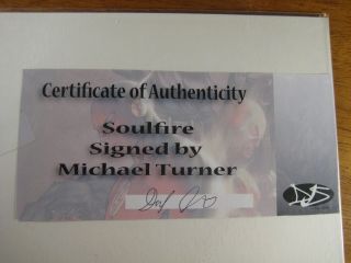 Wow SOULFIRE 1c Diamond Preview SIGNED BY MICHAEL TURNER Hot Stuff 3