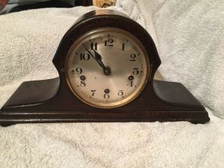 Vintage Napoleon Hat,  Wooden Mantel Clock