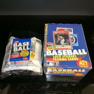 Vintage 1985 Fleer Baseball Wax Pack Empty Box 36 Wrappers Rare