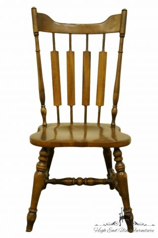 Temple Stuart Rockingham Solid Hard Rock Maple Cattail Back Dining Side Chair.
